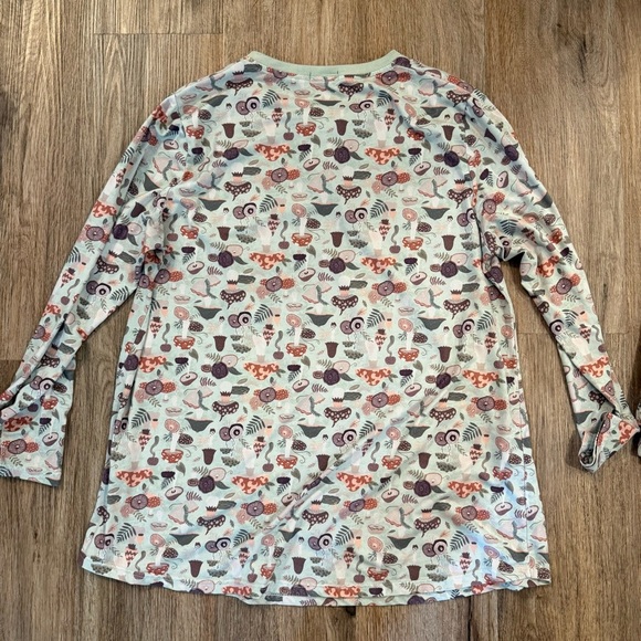 Earthbound Pajama Set Women’s Large Mushrooms Long Sleeve Comfy Stretch Pockets - Picture 2 of 11